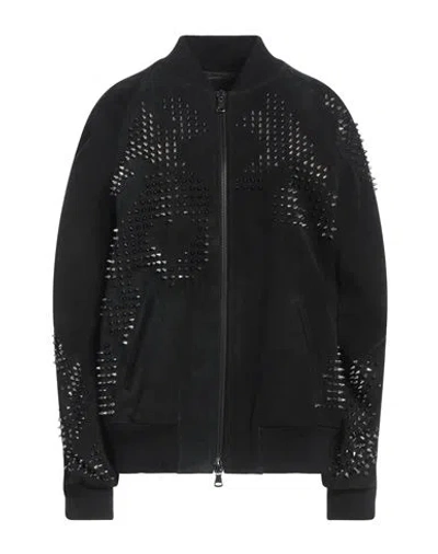 Alessandra Grimoldi Woman Jacket Black Size 12 Leather
