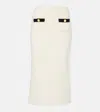 Alessandra Rich 'alpaca Midi Skirt In White