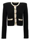 Alessandra Rich Alpaca Cropped Cardigan