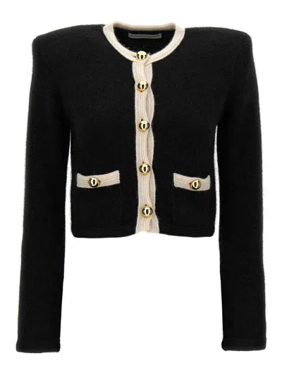 Alessandra Rich Alpaca Cropped Cardigan