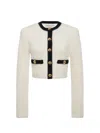 Alessandra Rich Alpaca Blend Knit Cropped Cardigan