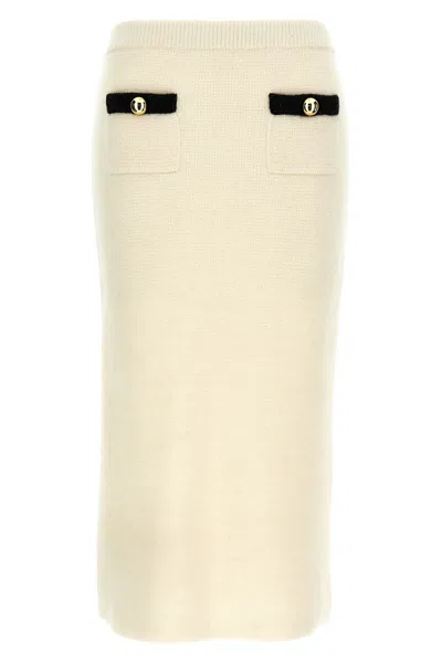 ALESSANDRA RICH ALESSANDRA RICH ALPACA MIDI SKIRT