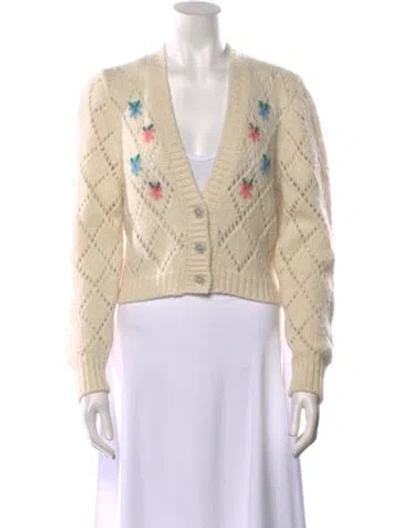 Pre-owned Alessandra Rich Alpaca Printed Sweater In Neutral