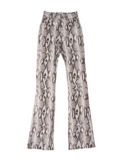 Pre-owned Alessandra Rich Animal Print Flared Pants In Multicolor