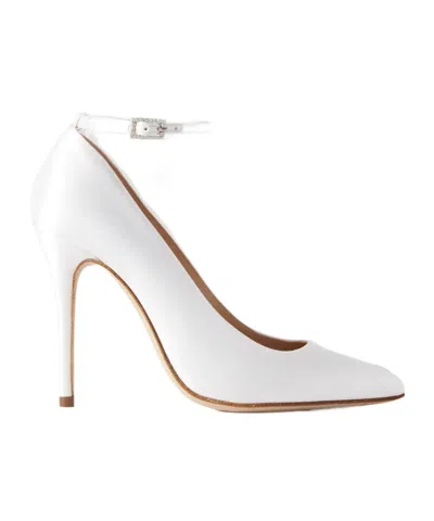 Alessandra Rich Ankle-strap High Heels In White