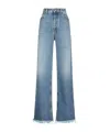 Alessandra Rich Womens Baggy Low-rise Denim Jeans Blue In Blue