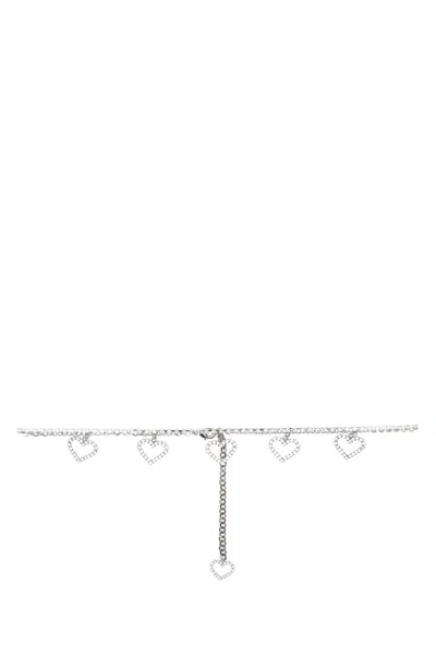 Alessandra Rich Embellished Metal Belt In Red