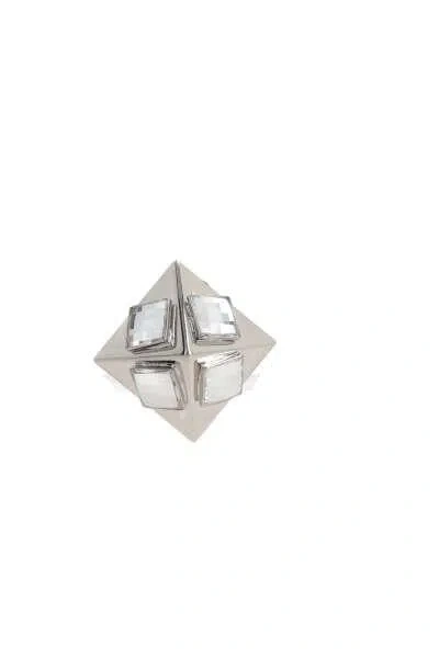 Alessandra Rich Bijoux In Crystal+silver