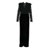 Alessandra Rich Women Velvet And Lace Dress In Black