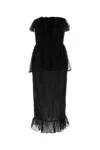 Alessandra Rich Black Lace Bustier Dress In Black