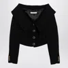 Alessandra Rich Single-breasted Off-shoulder Blazer