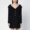 Alessandra Rich Single-breasted Off-shoulder Blazer In Black