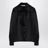 Alessandra Rich Bow Collar Silk Shirt