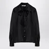 Alessandra Rich Bow Collar Silk Shirt