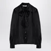 Alessandra Rich Bow Collar Silk Shirt