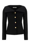 Alessandra Rich Wool Blazer Tailored Gold Buttons