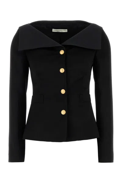 ALESSANDRA RICH BLACK WOOL BLAZER