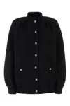 Alessandra Rich Black Wool Bomber Jacket In Black