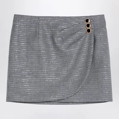ALESSANDRA RICH ALESSANDRA RICH  BLACK WOOL MINI SKIRT WITH DARTS