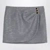 Alessandra Rich Houndstooth Wool Mini Skirt