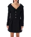 Alessandra Rich Wool Blazer Tailored Gold Buttons