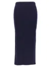 Alessandra Rich Knitted Pencil Skirt In Blue