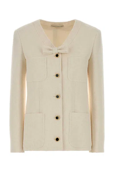 Alessandra Rich Bouclé Loop Blazer For Women In Multi