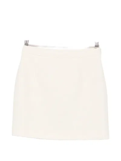 Alessandra Rich Bouclé-knit Mini Skirt In Neutrals