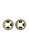 Alessandra Rich Round Textured Gold-tone Earrings In Silver
