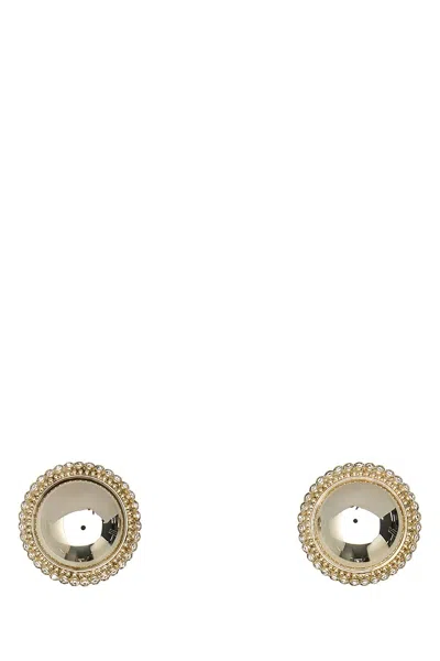 Alessandra Rich Boule Earrings With Crystals In Silver