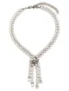 Alessandra Rich Crystal-embellished Necklace In Silver