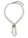 Alessandra Rich Crystal-embellished Necklace In Silver