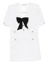 Alessandra Rich Sequined Tweed Minidress In White