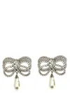 Alessandra Rich Hypoallergenic Brass Earrings In Silver