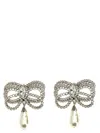 Alessandra Rich Bow Earrings In Silver