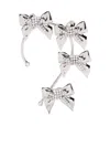 Alessandra Rich Bow-embellished Ear Cuff In Silver