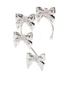 Alessandra Rich Bow-embellished Ear Cuff In Metallic