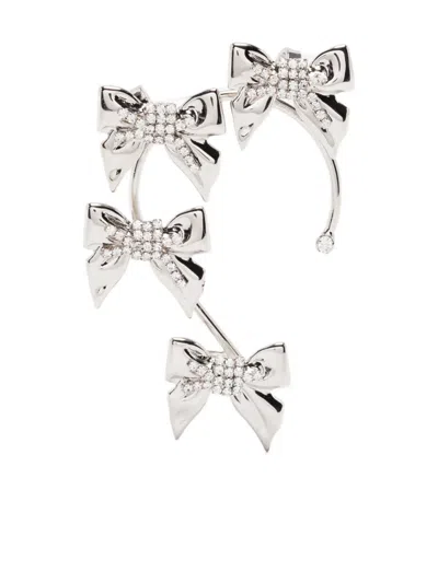 Alessandra Rich Bow-embellished Ear Cuff In Metallic