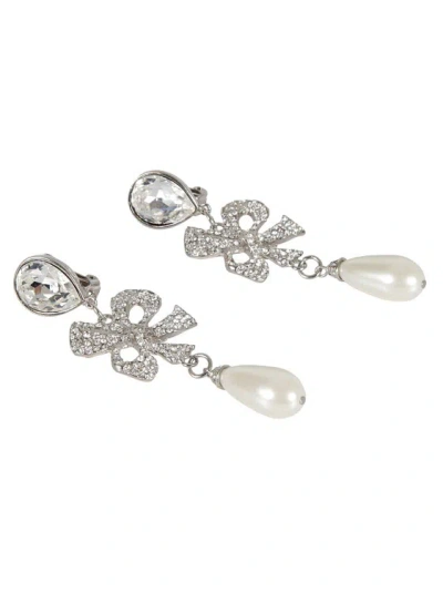 Alessandra Rich Bow Motif Earrings In Not Applicable