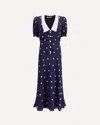 Alessandra Rich Lapel Short-sleeved Dress In Black