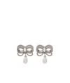 Alessandra Rich Hypoallergenic Brass Earrings In Gray