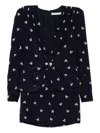 Alessandra Rich Bow-print Mini Dress