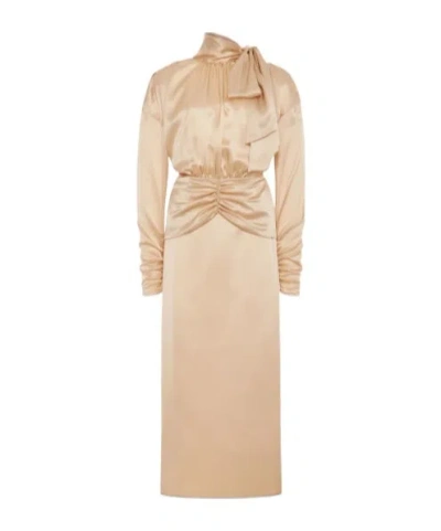 Alessandra Rich Bow-tie Dress In Neutral