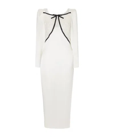 Alessandra Rich Bow-embellished Sequined Dress In Animal Print