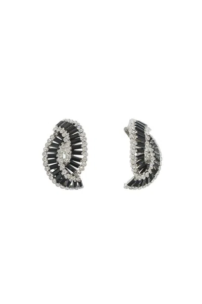 Alessandra Rich Braided Earrings In Silver