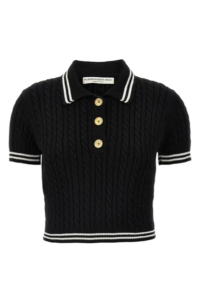ALESSANDRA RICH ALESSANDRA RICH BRAIDED POLO SHIRT