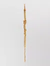 Alessandra Rich Brass Chain Link Choker In Gold