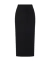 Alessandra Rich Brushed-finish High-waisted Skirt In Black