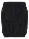 Alessandra Rich Mini Skirt With Jwl Buttons In Black