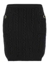 Alessandra Rich Mini Skirt With Jwl Buttons In Black